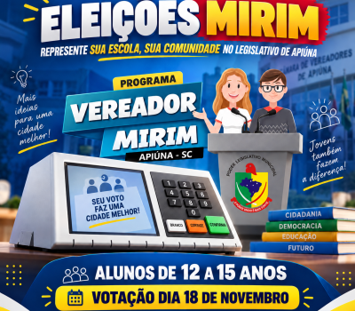 Cartaz Eleições Mirim de Apiúna
